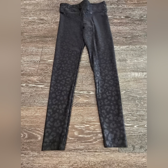 Koral Black Leggings with High Waist and Sparkly Design - Picture 3 of 9